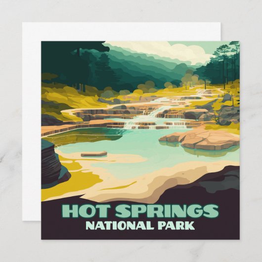 Hot Springs National Park Arkansas Retro (Voorkant / Achterkant)