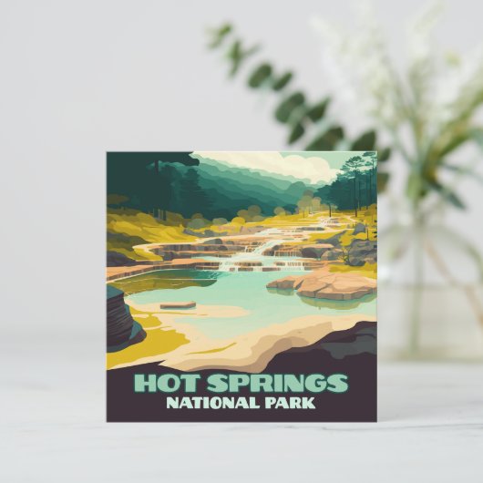Hot Springs National Park Arkansas Retro (Staand voorkant)