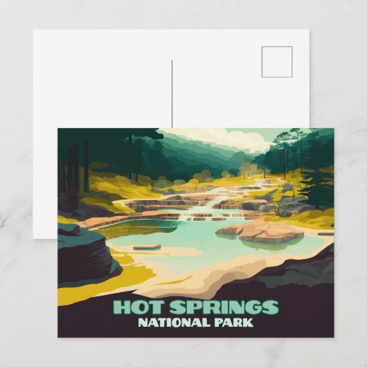 Hot Springs National Park Arkansas  Retro Briefkaart (Voorkant / Achterkant)
