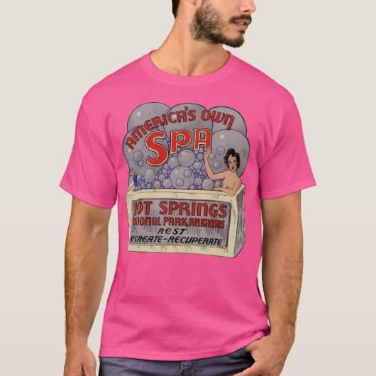 Hot Springs National Park Arkansas Retro T T-shirt (Voorkant)