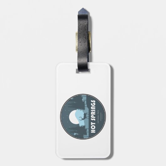 Hot Springs National Park Deer Bagagelabel (Achterkant verticaal)