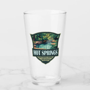 Hot Springs National Park Illustratie Retro Badge Glas