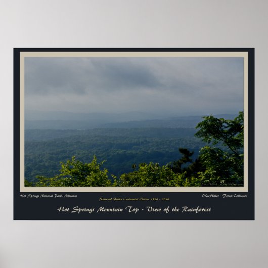 Hot Springs National Park Rainforest Centennial Ed Poster (Voorkant)