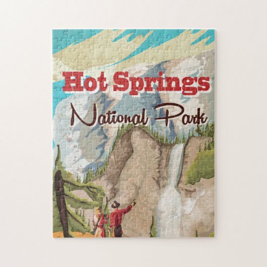 Hot Springs National Park-reisposter Legpuzzel (Verticaal)