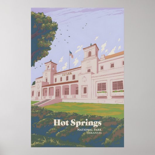 Hot Springs National Park Reisposter Poster (Voorkant)