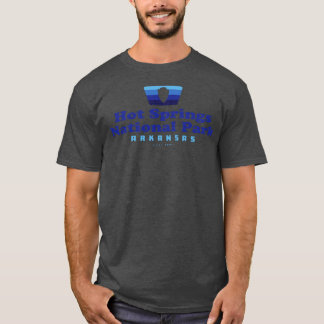 Hot Springs National Park Retro Badge Arrowhead BL T-shirt