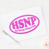 Hot Springs National Park roze ovale sticker (Envelop)