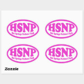 Hot Springs National Park roze ovale sticker (Vel)