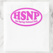 Hot Springs National Park roze ovale sticker (Tas)