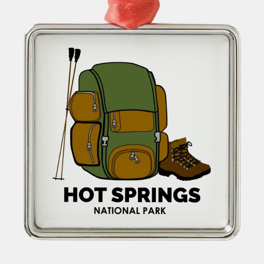 Hot Springs National Park-rugzak Metalen Ornament (Voorkant)