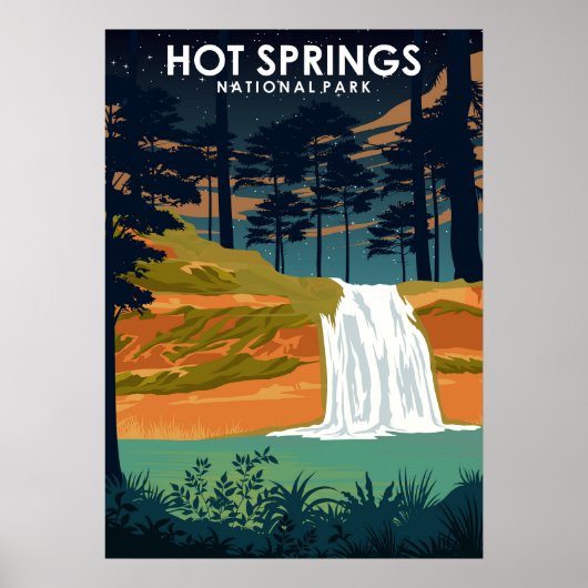 Hot Springs National Park Travel Poster (Voorkant)