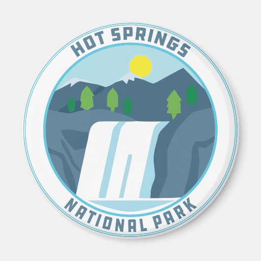 Hot Springs National Park waterval Arkansas Magneet (Voorkant)