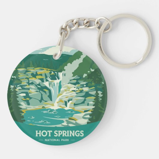  Hot Springs National Park Waterval Sleutelhanger (Achterkant)