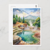 Hot Springs National Park Waterverf schilderij Briefkaart (Voorkant / Achterkant)