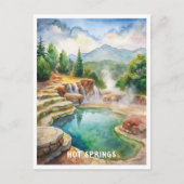 Hot Springs National Park Waterverf schilderij Briefkaart (Voorkant)