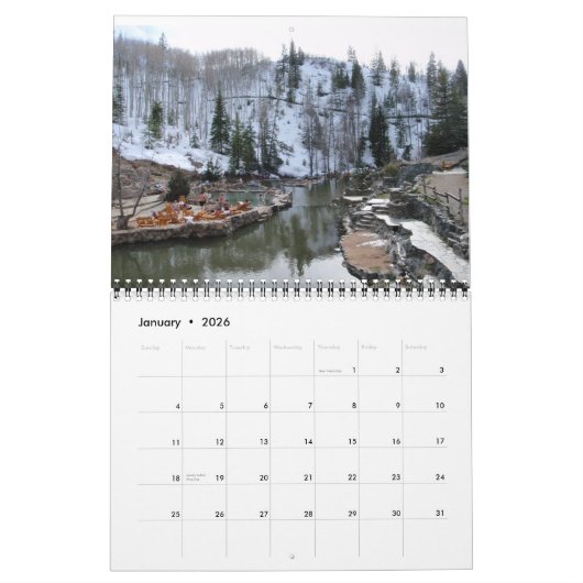 HOT SPRINGS OF THE WEST Calendar Kalender (Jan 2026)
