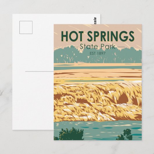 Hot Springs State Park Wyoming Briefkaart (Voorkant / Achterkant)