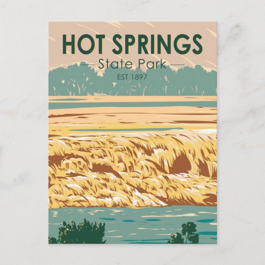 Hot Springs State Park Wyoming  Briefkaart (Voorkant)