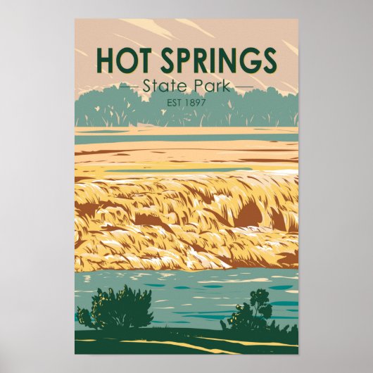 Hot Springs State Park Wyoming  Poster (Voorkant)