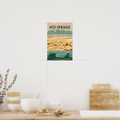 Hot Springs State Park Wyoming Retro Poster (Keuken)