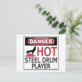 Hot-staal drumspeler briefkaart (Staand voorkant)