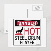 Hot-staal drumspeler briefkaart (Voorkant / Achterkant)