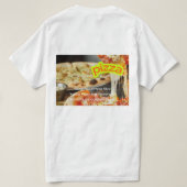Hot Steaming Pizza on Plate - Fresh Delicious Food T-shirt (Design achterkant)