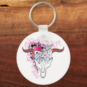 Hot-Steer Skull Tattoo Sleutelhanger (Voorkant)