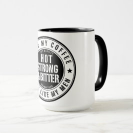 Hot-sterke en bittere Mannen koffie-Mok Mok