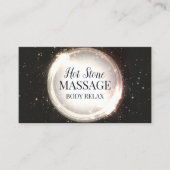 Hot Stone Body Massage Glitter Zwart Visitekaartje (Voorkant)