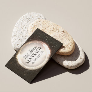 Hot Stone Body Massage Glitter Zwart Visitekaartje