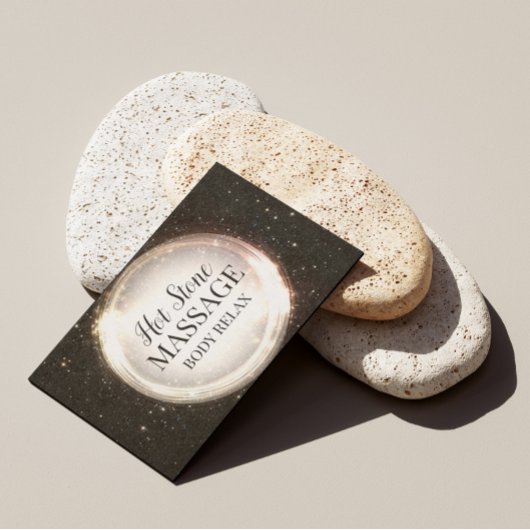 Hot Stone Body Massage Glitter Zwart Visitekaartje