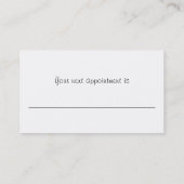 Hot Stone Massage Afsprakenkaartje (Achterkant)