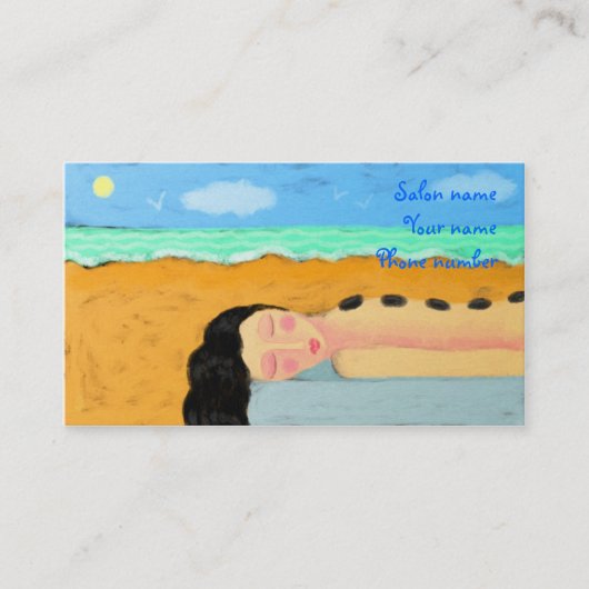 Hot Stone Massage Afsprakenkaartje (Voorkant)