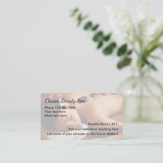 Hot Stone Massage Zakelijke profielkaart Visitekaartje (Staand voorkant)