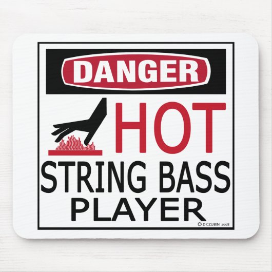 Hot String Bass Player Muismat (Voorkant)