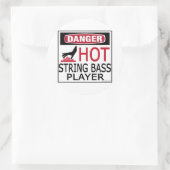 Hot String Bass Player Ronde Sticker (Tas)