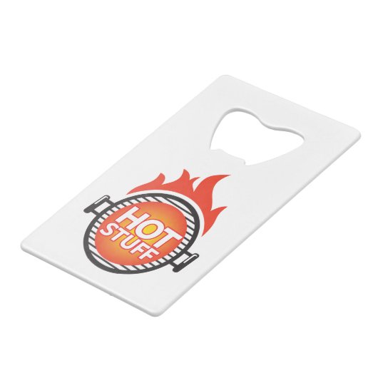 Hot Stuff Creditkaart Flessenopener (Voorkant Gekanteld)