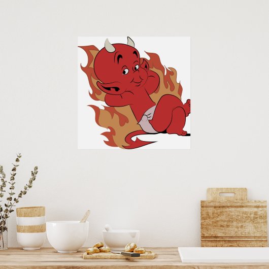 Hot Stuff de kleine duivel Poster (Keuken)