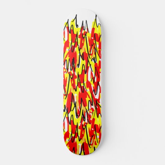 Hot Stuff Fire en Flames Illustrated Design Persoonlijk Skateboard (Voorkant)