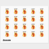 Hot Stuff Funny Red Hot Chili Pepper Pun Ronde Sticker (Vel)