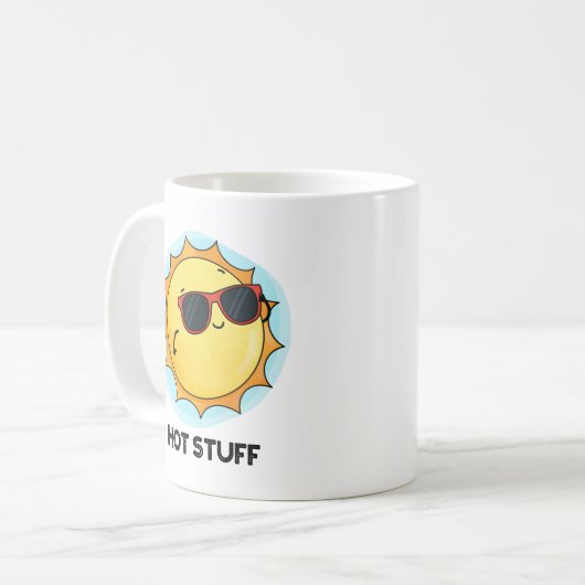 Hot Stuff Funny Sun Pun Koffiemok (Voorkant links)