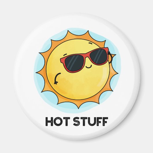 Hot Stuff Funny Sun Pun Magneet (Voorkant)