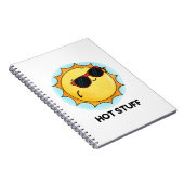 Hot Stuff Funny Sun Pun Notitieboek (Rechterzijde)