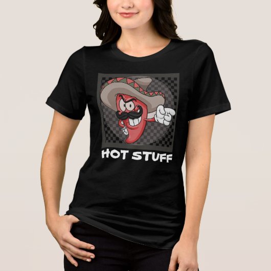 HOT STUFF GRAPPIG MEXICAANS PEPER HOTTIE T-SHIRT (Voorkant)