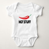 Hot Stuff grappig pittig heet rode cayenne chili p Romper (Voorkant)
