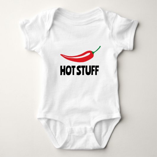Hot Stuff grappig pittig heet rode cayenne chili p Romper (Voorkant)