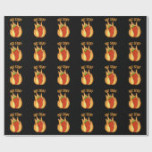 Hot Stuff Grappig Red Hot Chili Pepper Pun Dark BG Cadeaupapier (Vlak)