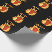Hot Stuff Grappig Red Hot Chili Pepper Pun Dark BG Cadeaupapier (Hoek)