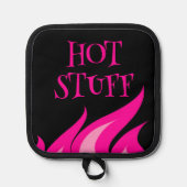 Hot Stuff grappig roze vuur vlammen pot houder cad (Voorkant)